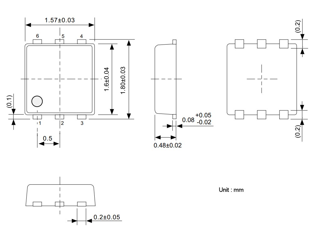 Mechanical Drawing - ABLIC S-8471 Wireless Power Receiver Control IC